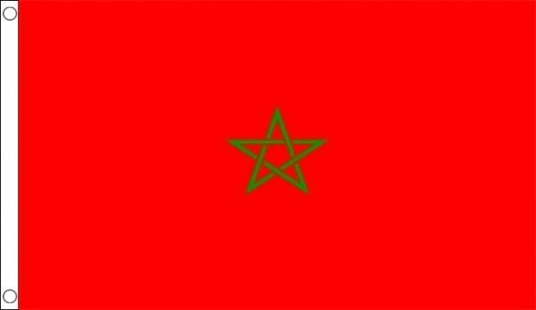 Morocco flag 5ft x 3ft polyester with eyelets