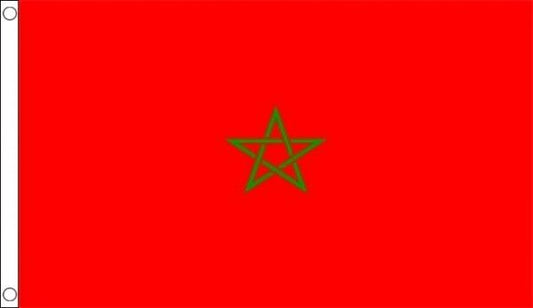 Morocco flag 5ft x 3ft polyester with eyelets