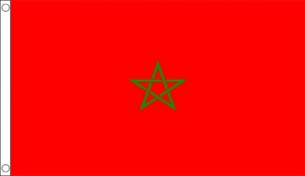 Morocco flag 5ft x 3ft polyester with eyelets
