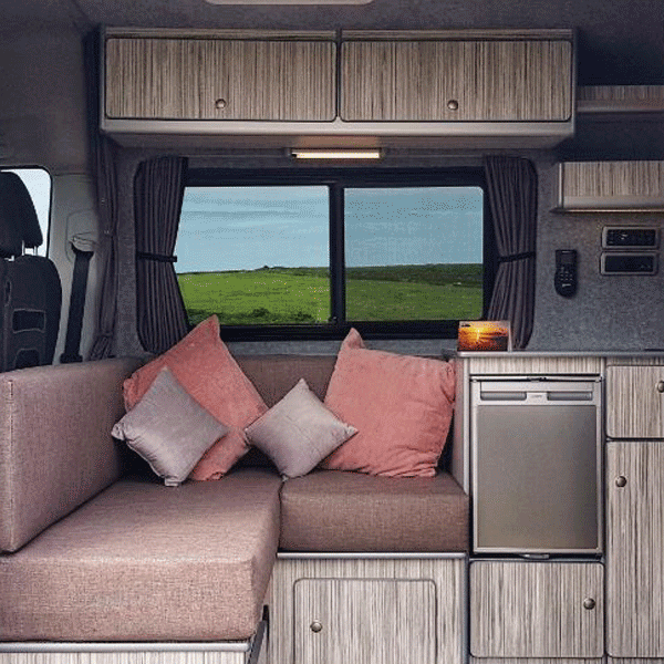 For Vauxhall Movano Premium Window Curtains - Black/Grey- Custom Bundle Option | Van-X