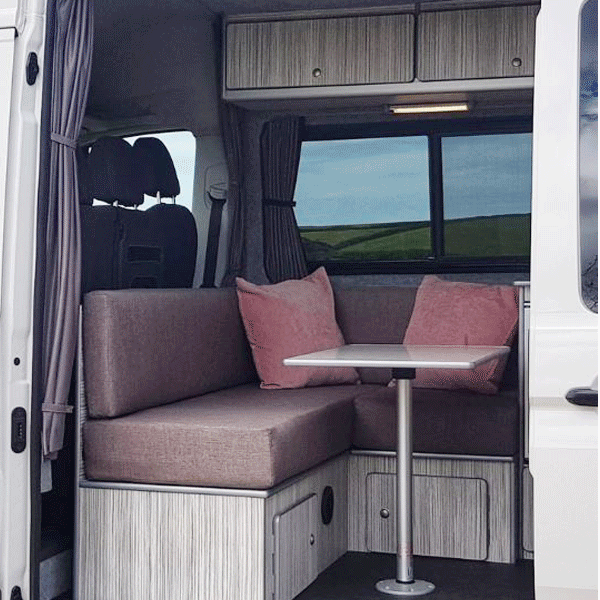 For Vauxhall Movano Premium Window Curtains - Black/Grey- Custom Bundle Option | Van-X