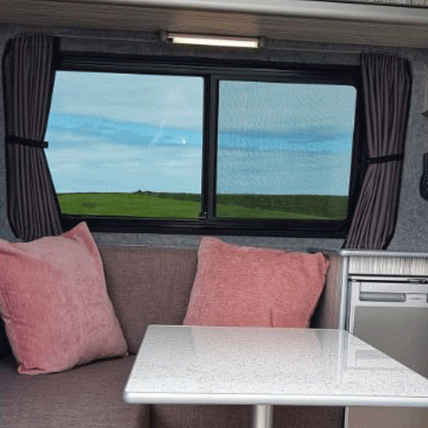 For Vauxhall Movano Premium Window Curtains - Black/Grey- Custom Bundle Option | Van-X