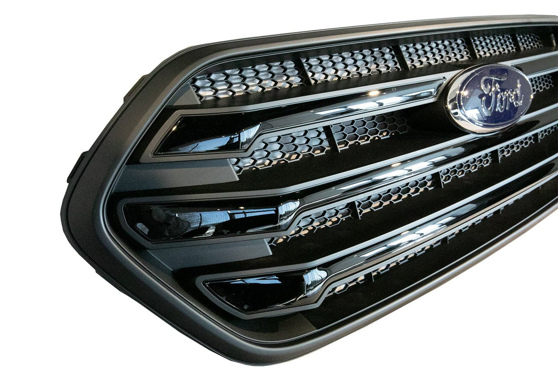 For Ford Transit Custom Front Grille – OEM Style, New Shape, Matte Black Base – Pre-Painted & Ready to Install