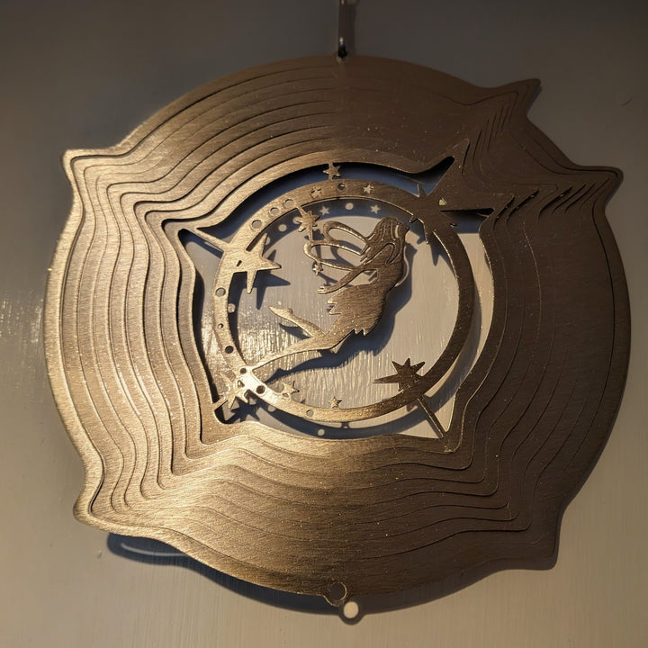 Fairy silver 6 inch garden windspinner