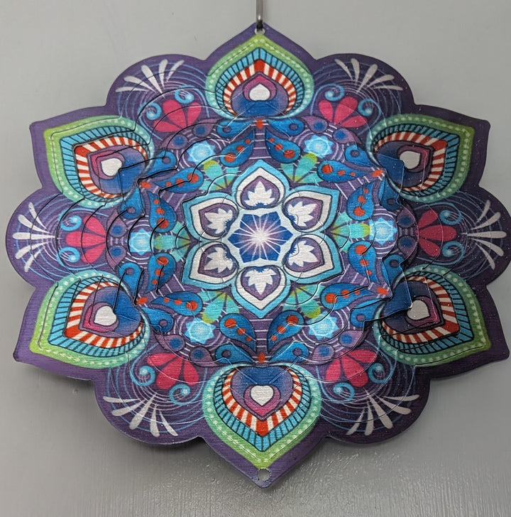 Lotus flower 6 inch garden windspinner