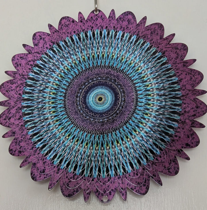 Galactic 6 inch stainless steel garden windspinner