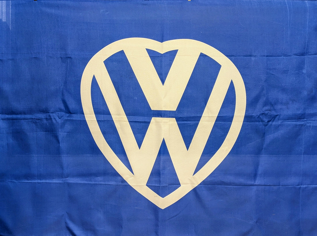 I love my Dub heart logo flag - DARK BLUE 3ft x2ft