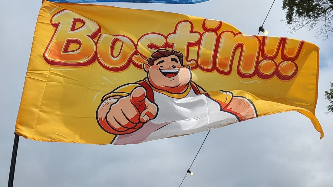 Bostin Black country dialect flag 5ft x 3ft with eyelets