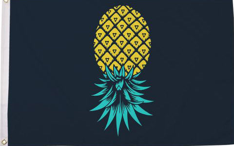 Pineapple flag 5ft x 3ft with eyelets