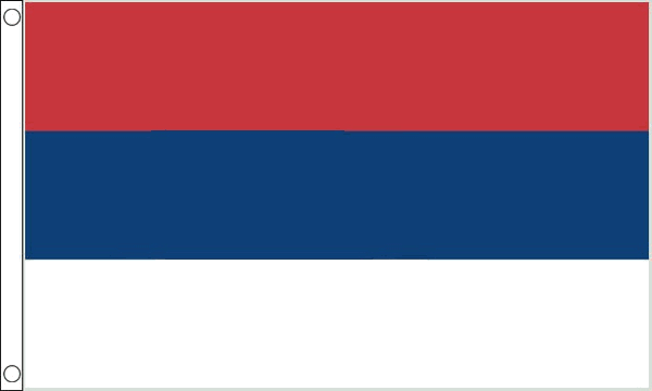 Serbia flag 5ft x 3ft with two eyelets