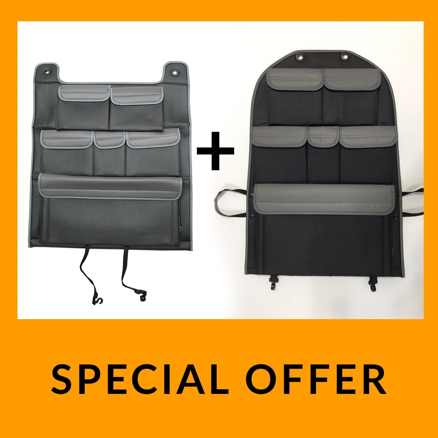 For VW T5 & T5.1 Transporter Leatherette Back Seat Organiser Single & Double Campervan - Van-X