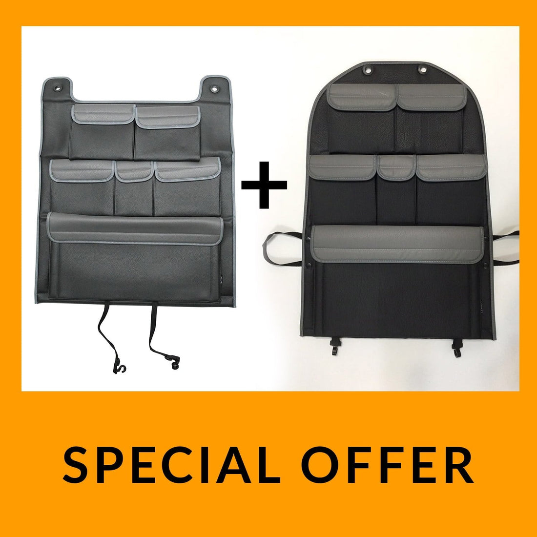 For VW T5 & T5.1 Transporter Leatherette Back Seat Organiser Single & Double Campervan - Van-X