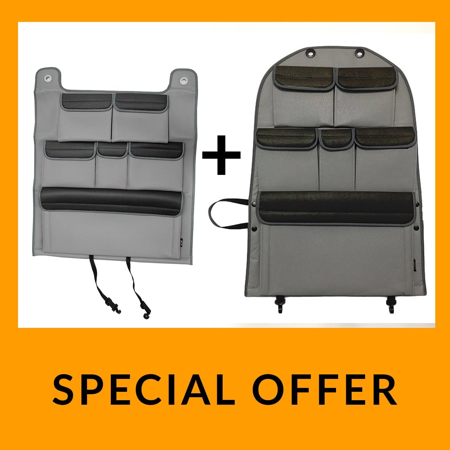 For VW T5 & T5.1 Transporter Leatherette Back Seat Organiser Single & Double Campervan - Van-X