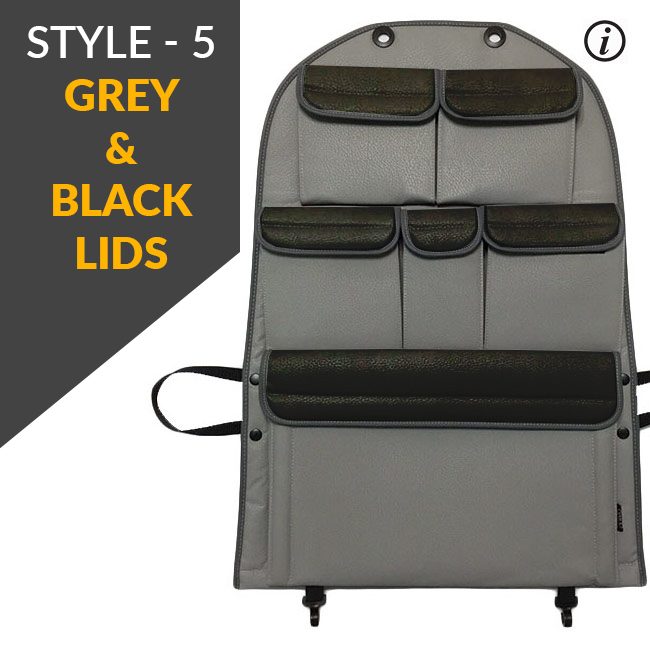 For VW T4 Caravelle Leatherette Captain Seat Back Organiser Campervan Storage - Van-X