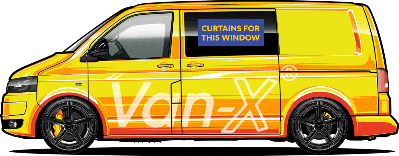 For Mercedes Vito MK2 Bare-Metal Window Curtains Eco-Line - Grey | Van-X