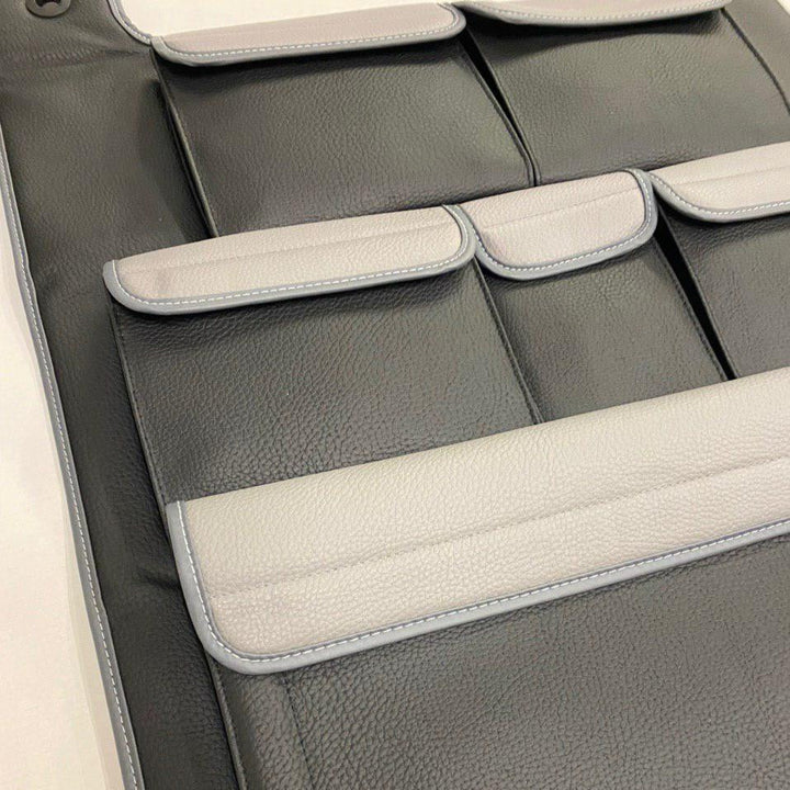 For VW T5 / T5.1 Transporter Double Back Seat Organiser – Black with Grey Lids | Van-X