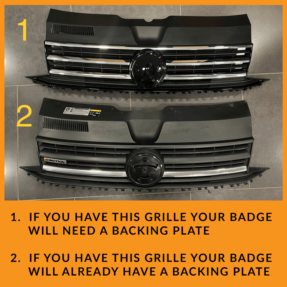 For VW T6 Front R-Line Badgeless Grille Matte Black Upgrade Styling Kit - Van-X