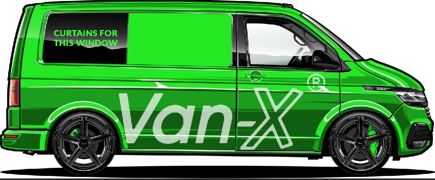 For VW T6.1 Transporter Van Conversion Premium Curtains - Black/Burgundy - CREATE YOUR OWN BUNDLE! Van-X