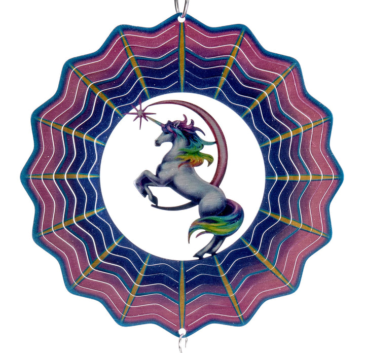Unicorn rainbow 6 inch garden windspinner