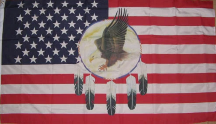 USA eagle dreamcatcher flag 5ft x 3ft with eyelets