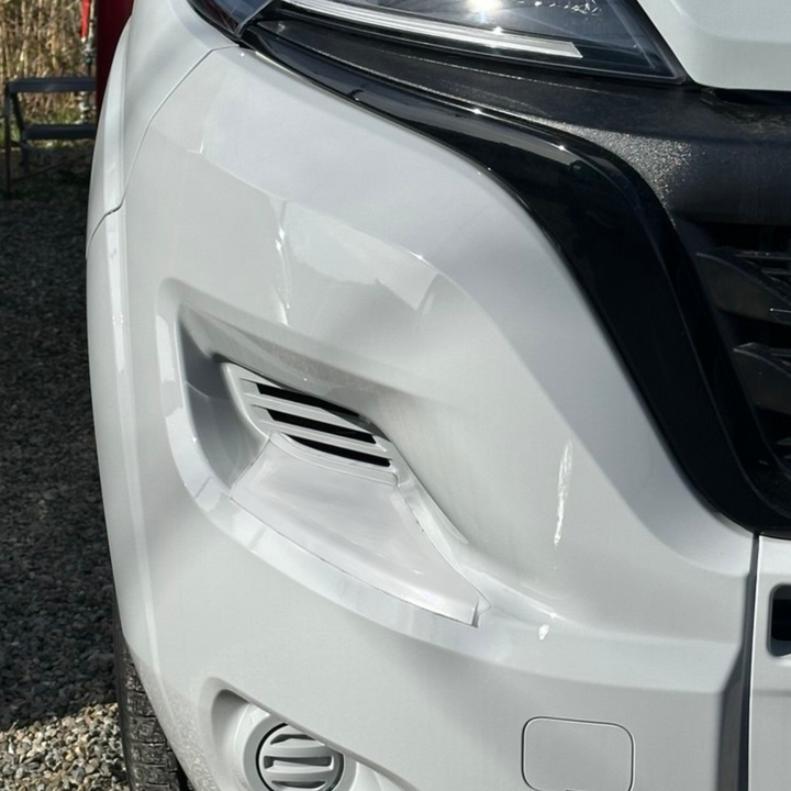 For Peugeot Boxer Front Bumper Foot Plate Protectors – White, Set of 2 | Van-X