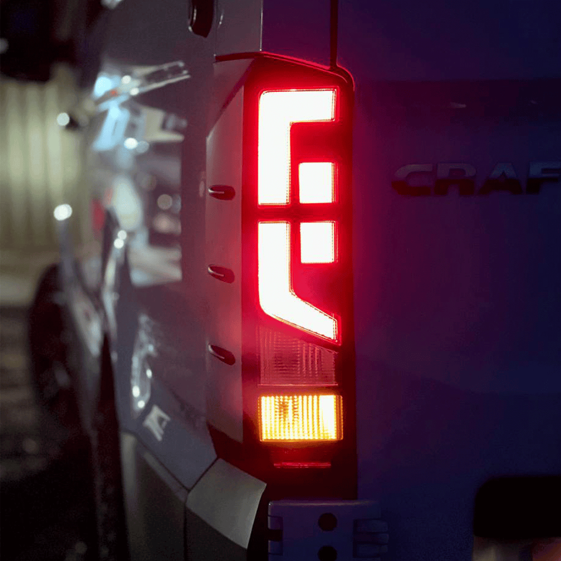 For MAN TGE Rear Light Guards - Matte Black Protection (2018+)