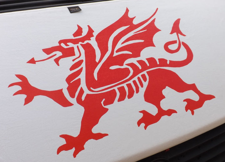 For VW T5 Bonnet Bra Welsh Dragon White | Front End Protection Cover – Van-X