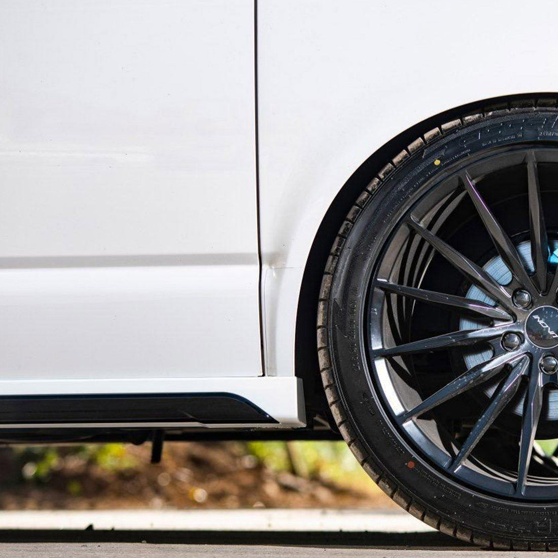 For VW T6.1 Transporter LWB Side Skirts Candy White Plastic Painted and Ready to Fit