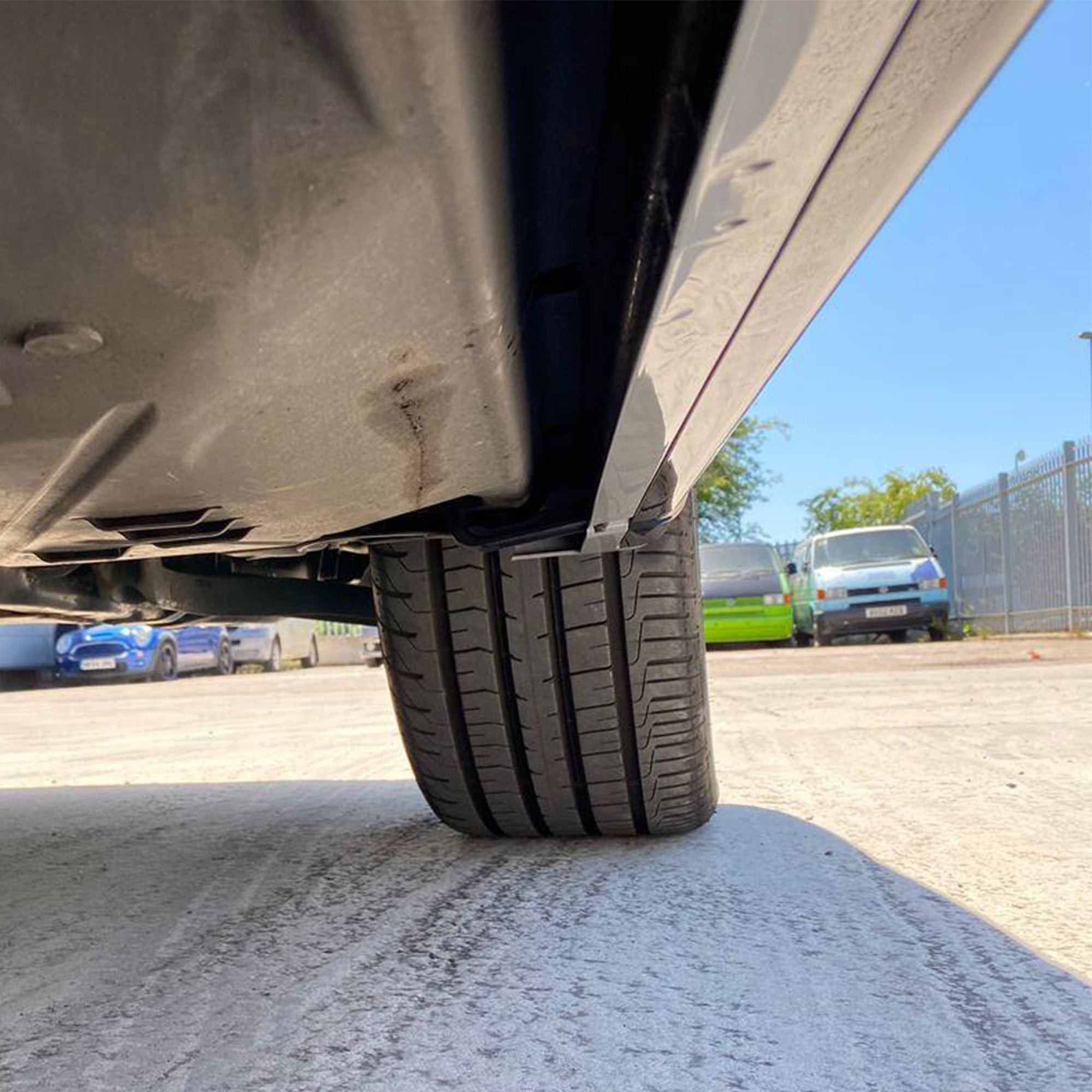 For VW T6 Transporter SWB Side Skirts Deep Black Plastic Painted and Ready to Fit