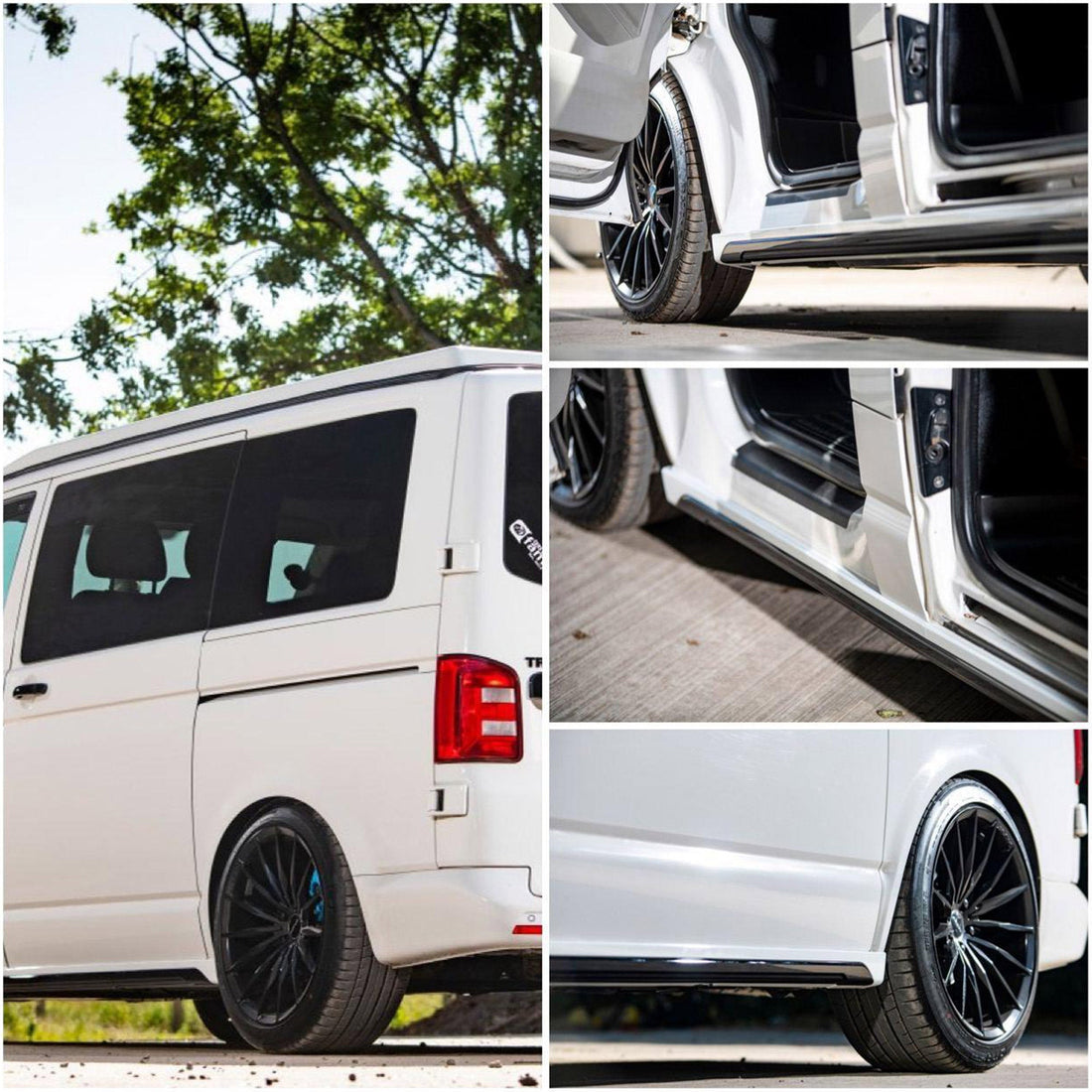 For VW T6 SWB Side Skirts Candy White Plastic Painted and Ready to Fit (B-Grade)