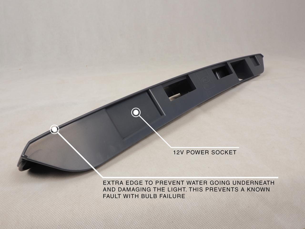 For VW T6 Transporter Barn Door Number Plate Unit – Primer Trim, Ready to Paint & Fit – Van-X