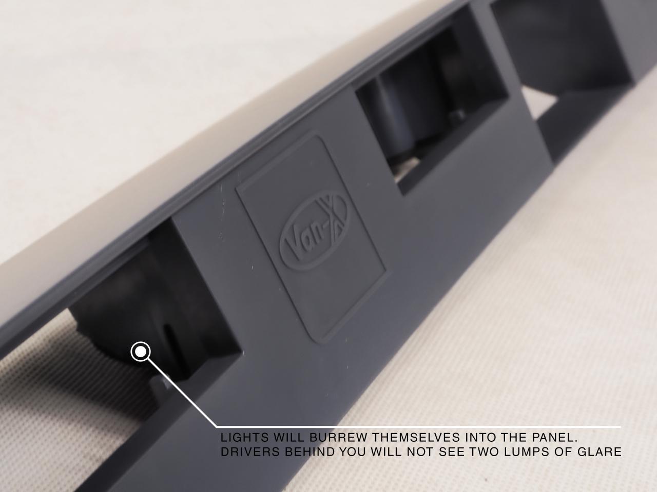 For VW T5/T5.1 Transporter Barn Door Number Plate Unit – Primer Trim, Ready to Paint & Fit – Van-X