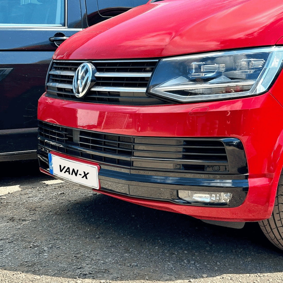 For VW T6 Highline Front Bumper XL Grille | Gloss Black ABS Upgrade | Van-X