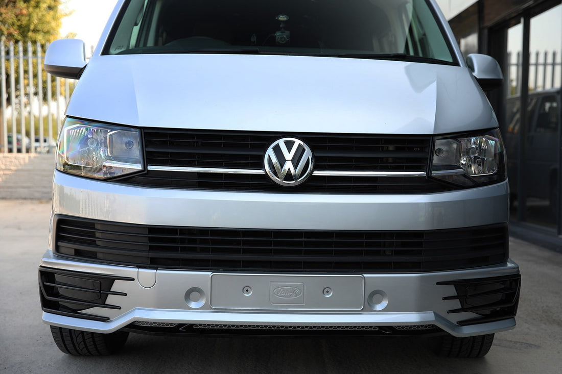 For VW T6 Transporter Front Sportline Spoiler & Splitter Painted Ready to Fit – Front End Styling Upgrade | Van-X