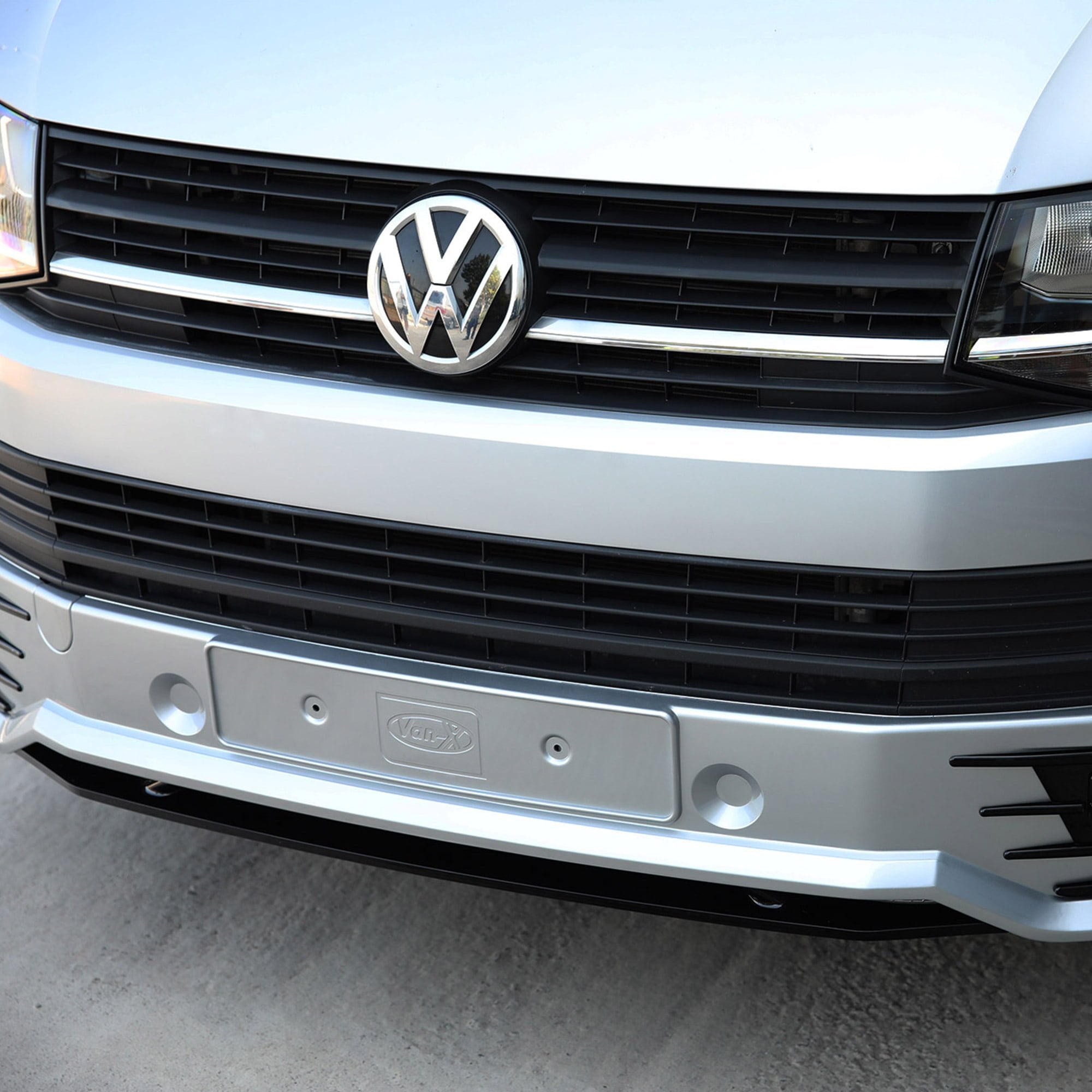 For VW T6 Transporter Front Sportline Spoiler and Splitter B-Grade – Repaint Ready Custom Styling | Van-X