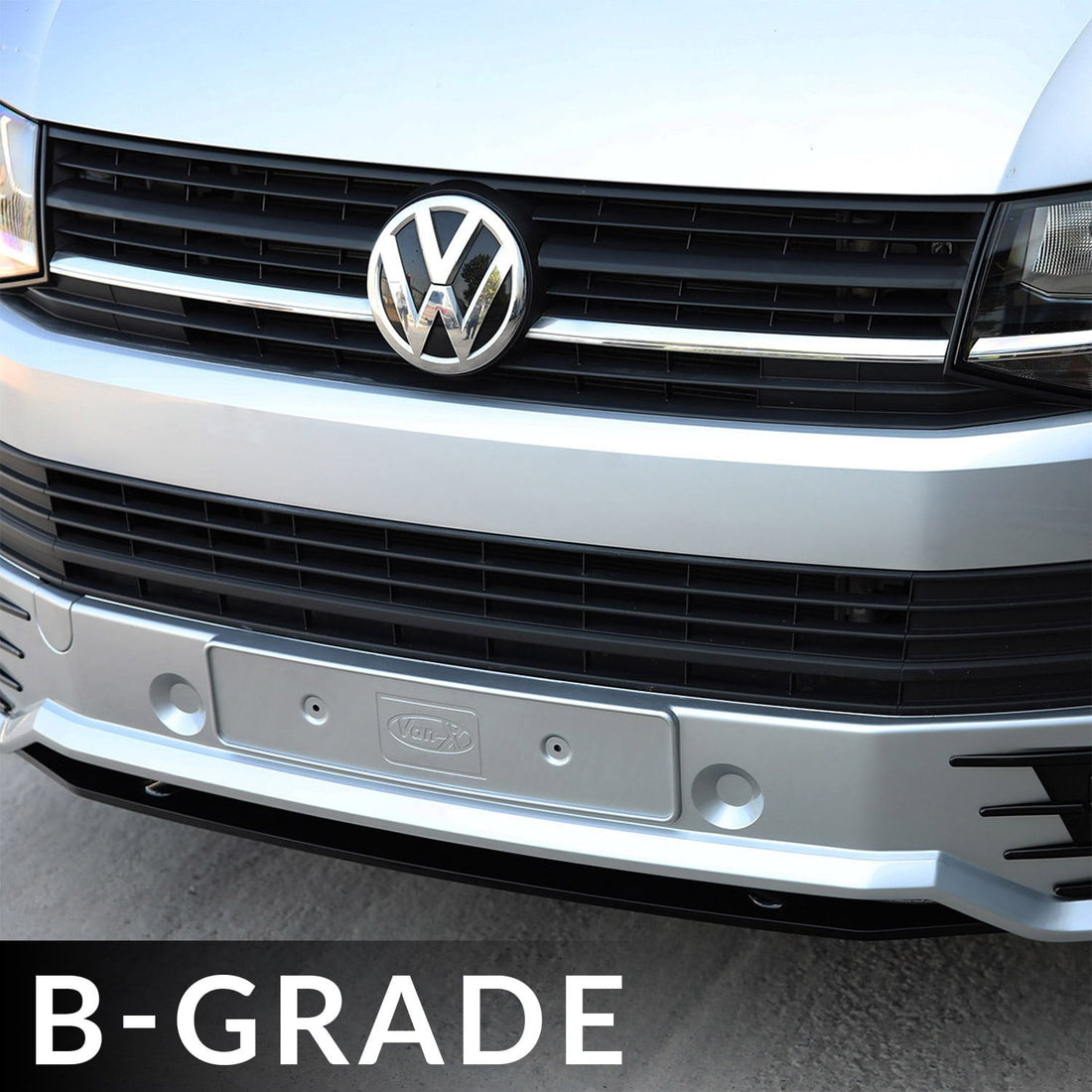 For VW T6 Transporter Front Sportline Spoiler and Splitter B-Grade – Repaint Ready Custom Styling | Van-X
