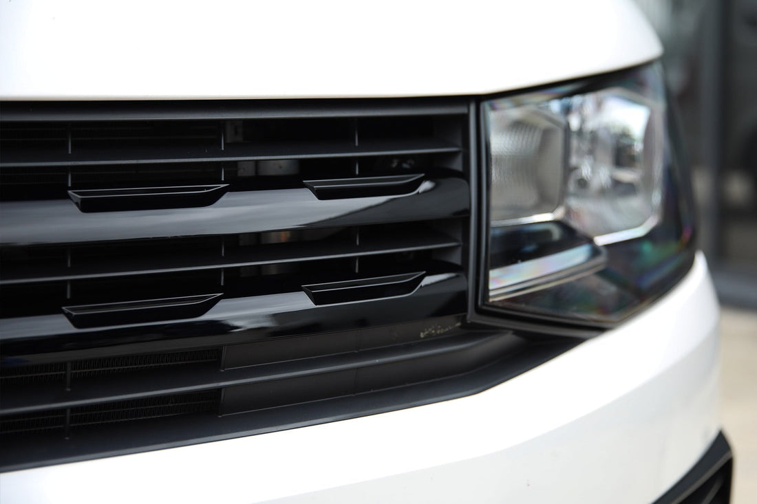 For VW T6 Transporter R-Line Front Grille Trim Kit | Gloss Black | Van-X