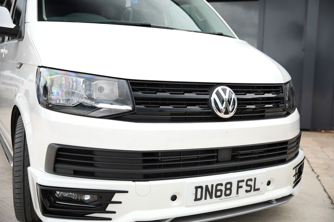 For VW T6 Transporter R-Line Front Grille Trim Kit | Gloss Black | Van-X