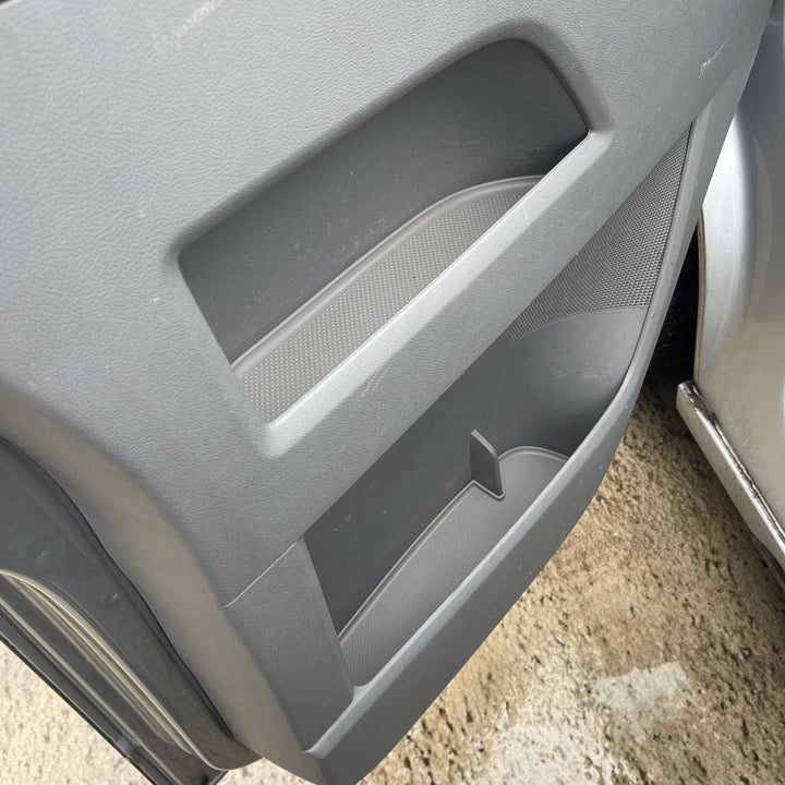 For VW T5/T5.1 Door Pocket Inserts Light Grey | Rubber Door Liners Driver & Double Passenger – Van-X