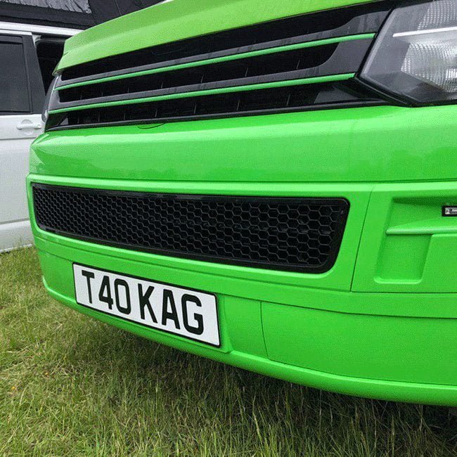 For VW T5.1 Transporter Van Front Styling Gloss Black Package (3pcs) Painted and Ready to Fit