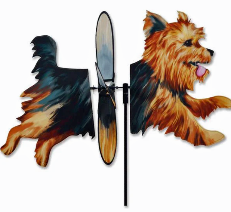 YORKIE ground or garden windspinner 18"