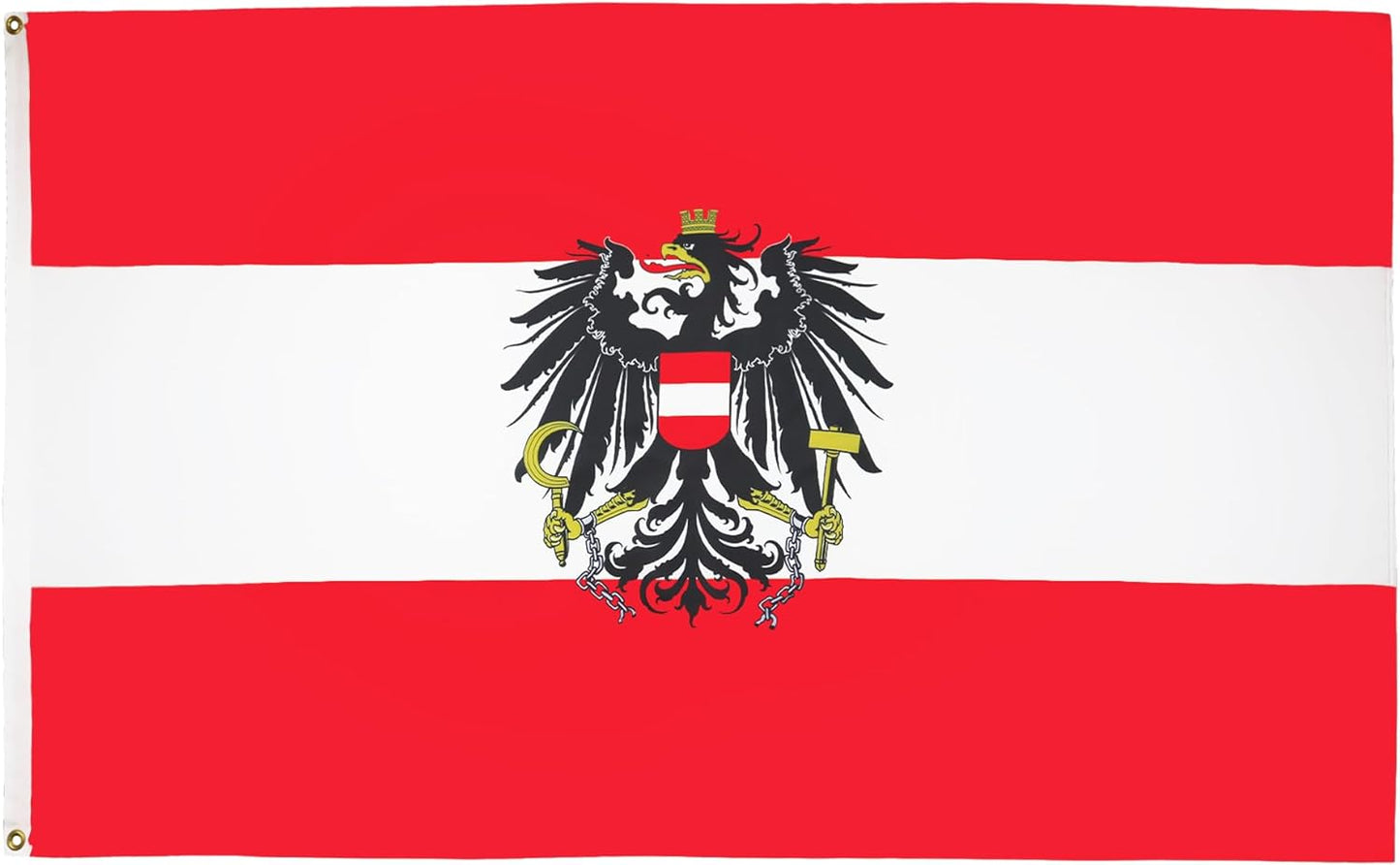 Austria eagle flag 5ft x 3ft with eyelets