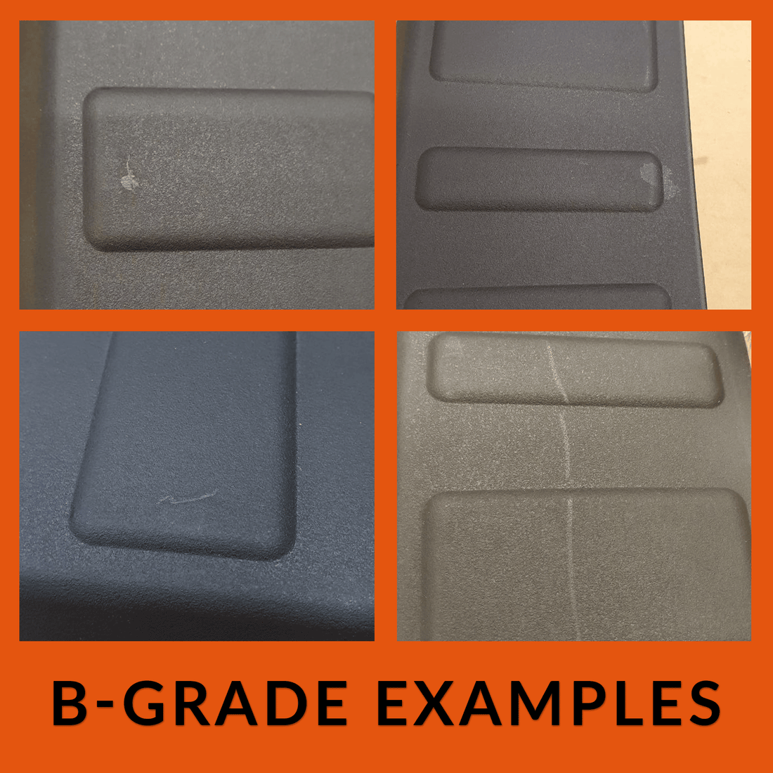 For VW T6 Transporter Multivan Tailgate Rear Bumper Protector Black Plastic (B-Grade)