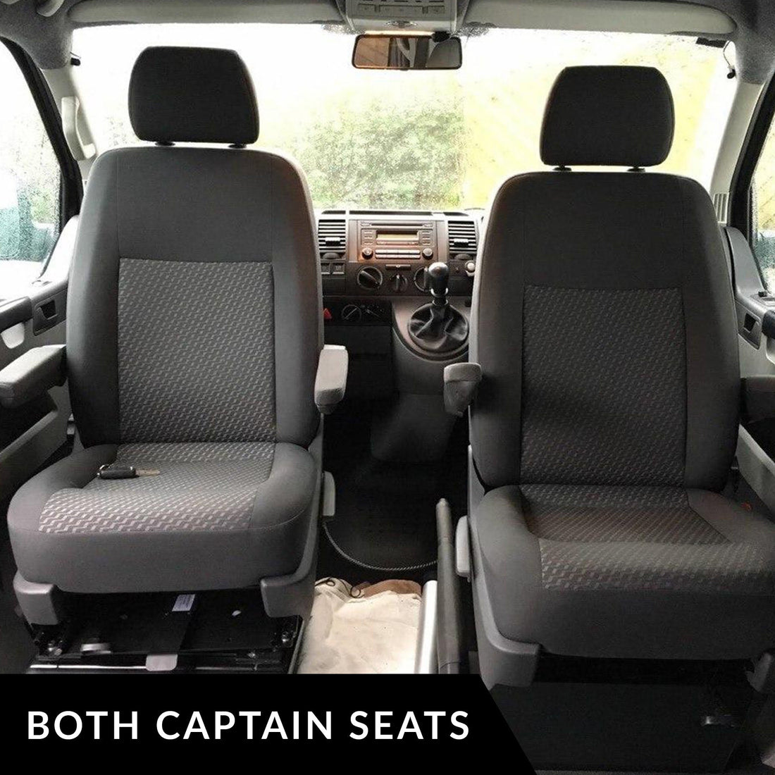For VW T5/T5.1 Black Door Pocket Inserts – Both Captain Seats | Van-X