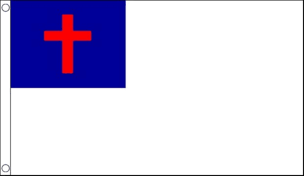 Christian flag 5ft x 3ft with eyelets