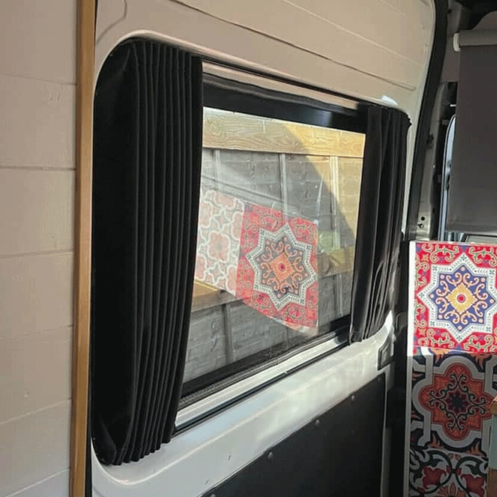 For Citroën Relay Premium Window Curtains - Black/Black - Custom Bundle Option | Van-X