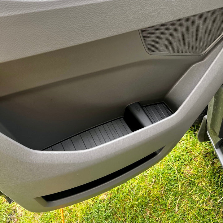 For MAN TGE Rubber Door Liner Pocket Inserts Black | Van-X