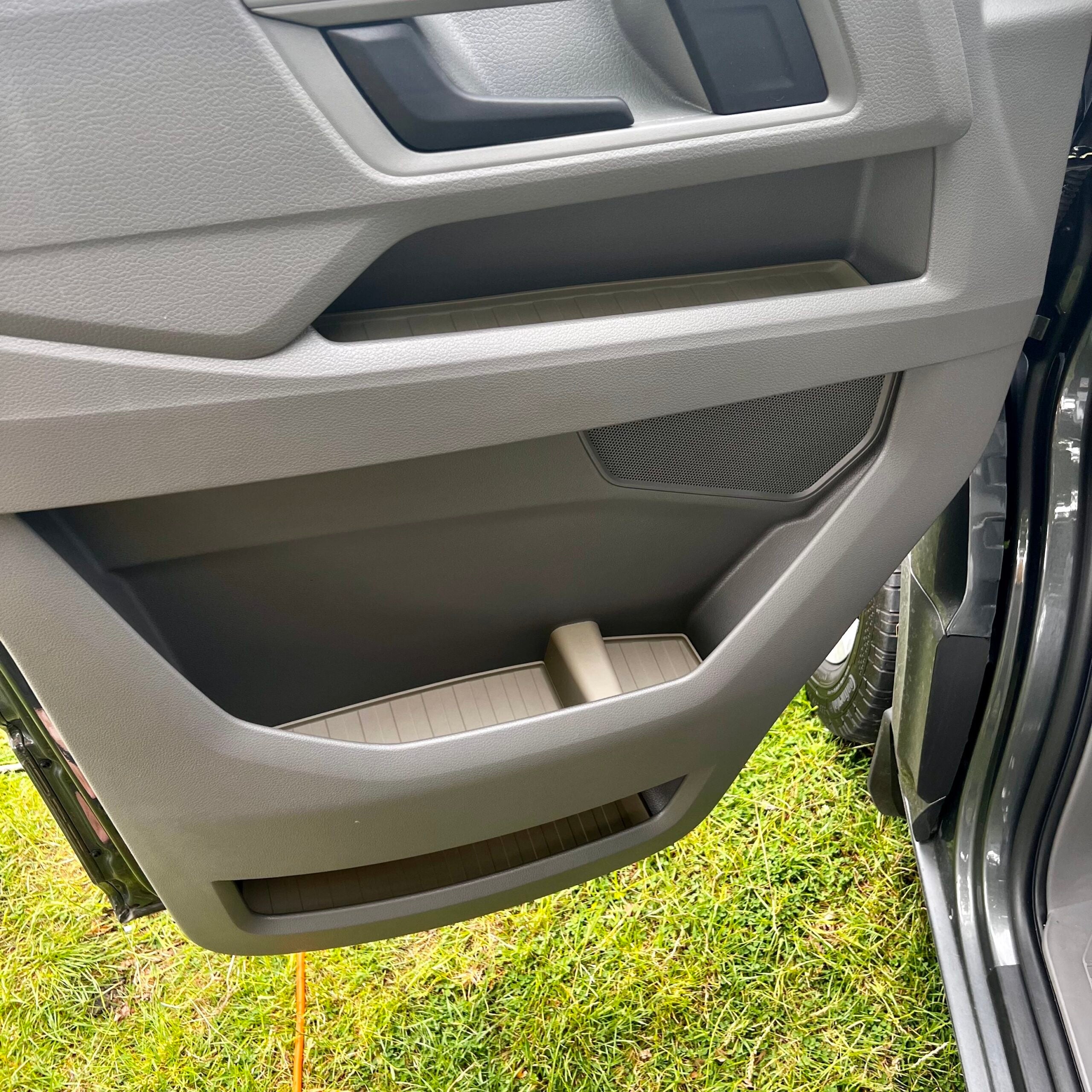 For MAN TGE Rubber Door Liner Pocket Inserts Grey | Van-X