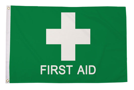 First Aid flag 5ft x 3ft with eyelets