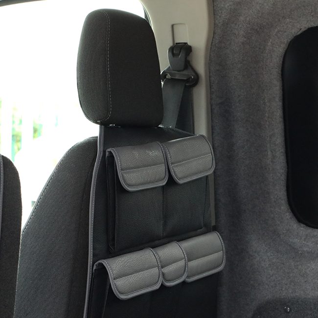 For Ford Transit Custom Leatherette Captain Seat Back Organiser Campervan Storage - Van-X